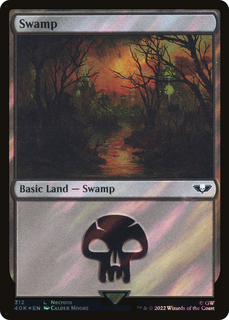 Image of Swamp (312) (Surge Foil) (40K-312) - Warhammer 40,000 Commander Foil