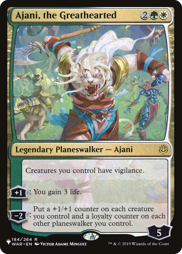 Image of Ajani, the Greathearted (LIST-WAR-184) - The List