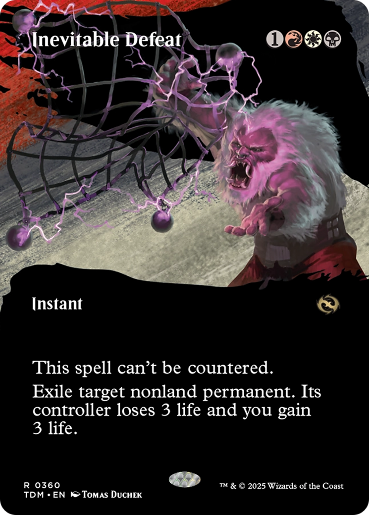 Image of Inevitable Defeat (Borderless) (TDM-360) - Tarkir: Dragonstorm: (Showcase) (Borderless) Foil