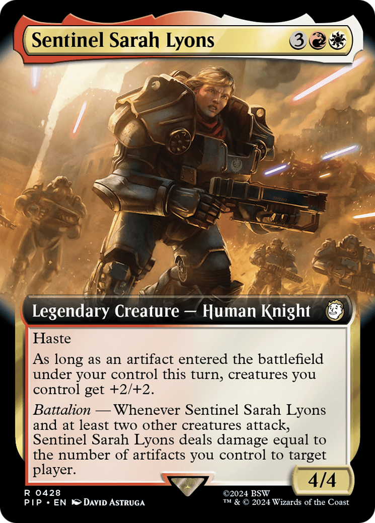 Image of Sentinel Sarah Lyons (Extended Art) (PIP-428) - Fallout: (Extended Art) Foil