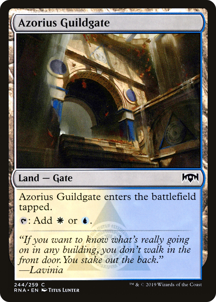 Image of Azorius Guildgate (244) (RNA-244) - Ravnica Allegiance Foil