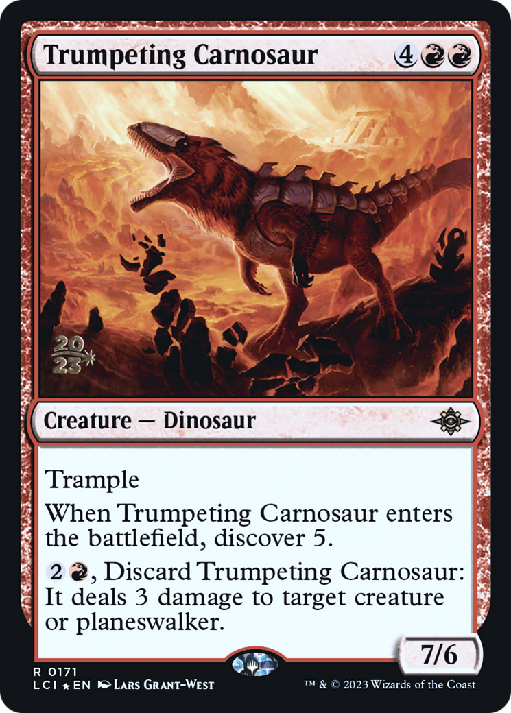 Image of Trumpeting Carnosaur (PRE-171) - The Lost Caverns of Ixalan Promos Foil