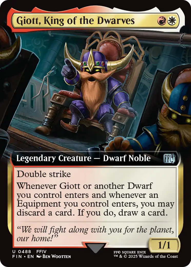 Image of Giott, King of the Dwarves (Extended Art) (FIN-488) - FINAL FANTASY: (Extended Art) Foil