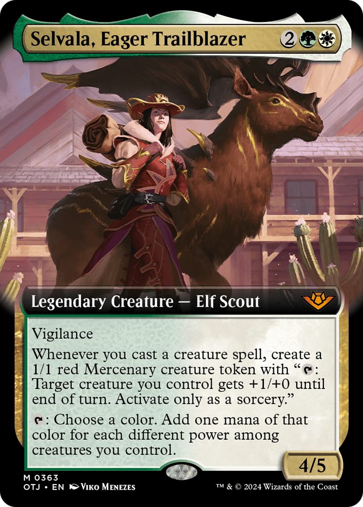 Image of Selvala, Eager Trailblazer (Extended Art) (OTJ-363) - Outlaws of Thunder Junction: (Extended Art) Foil