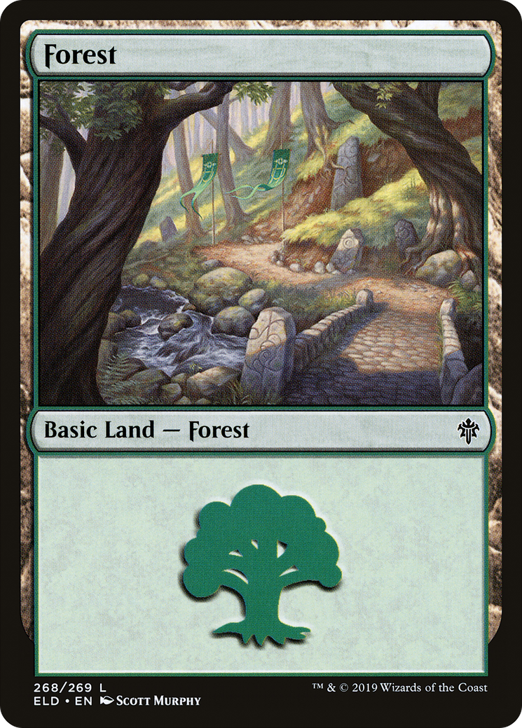 Image of Forest (268) (ELD-268) - Throne of Eldraine Foil