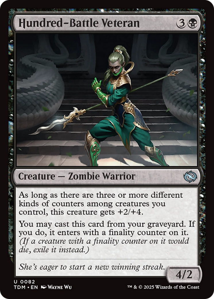 Image of Hundred-Battle Veteran (TDM-082) - Tarkir: Dragonstorm Foil
