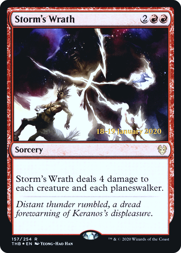 Image of Storm's Wrath (PRE-157) - Theros Beyond Death Promos Foil