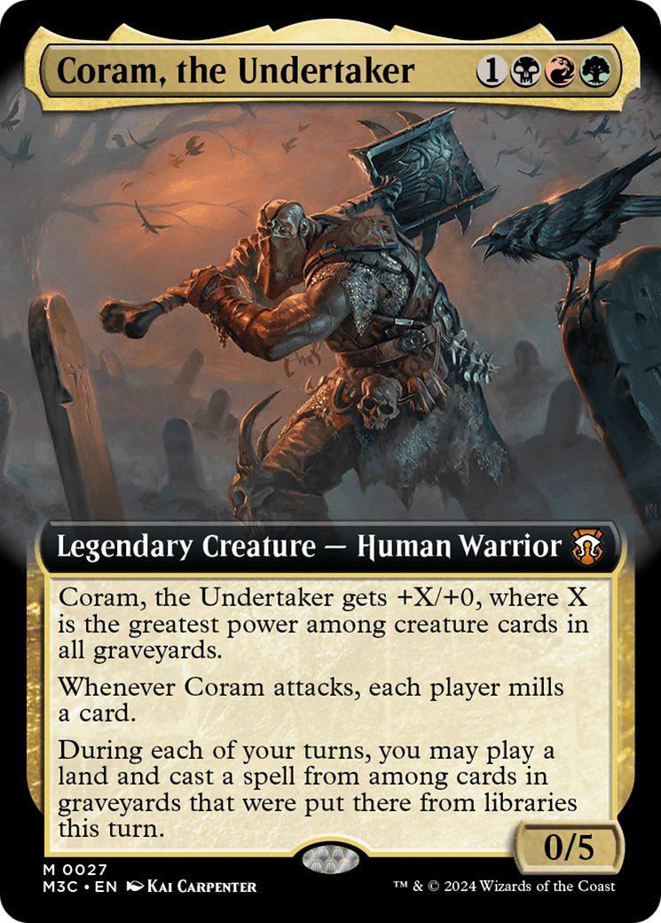 Image of Coram, the Undertaker (Extended Art) (M3C-027) - Modern Horizons 3 Commander: (Extended Art) Foil