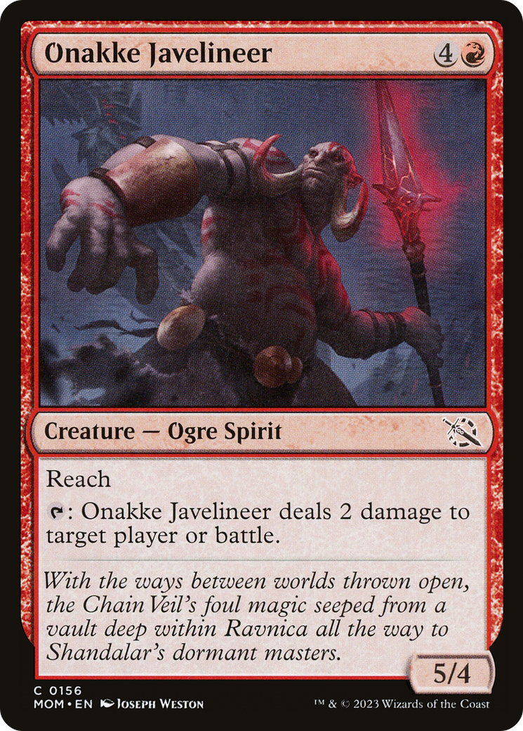 Image of Onakke Javelineer (MOM-156) - March of the Machine Foil