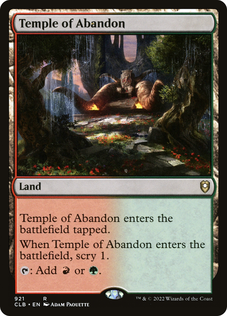 Image of Temple of Abandon (CLB-921) - Commander Legends: Battle for Baldur's Gate