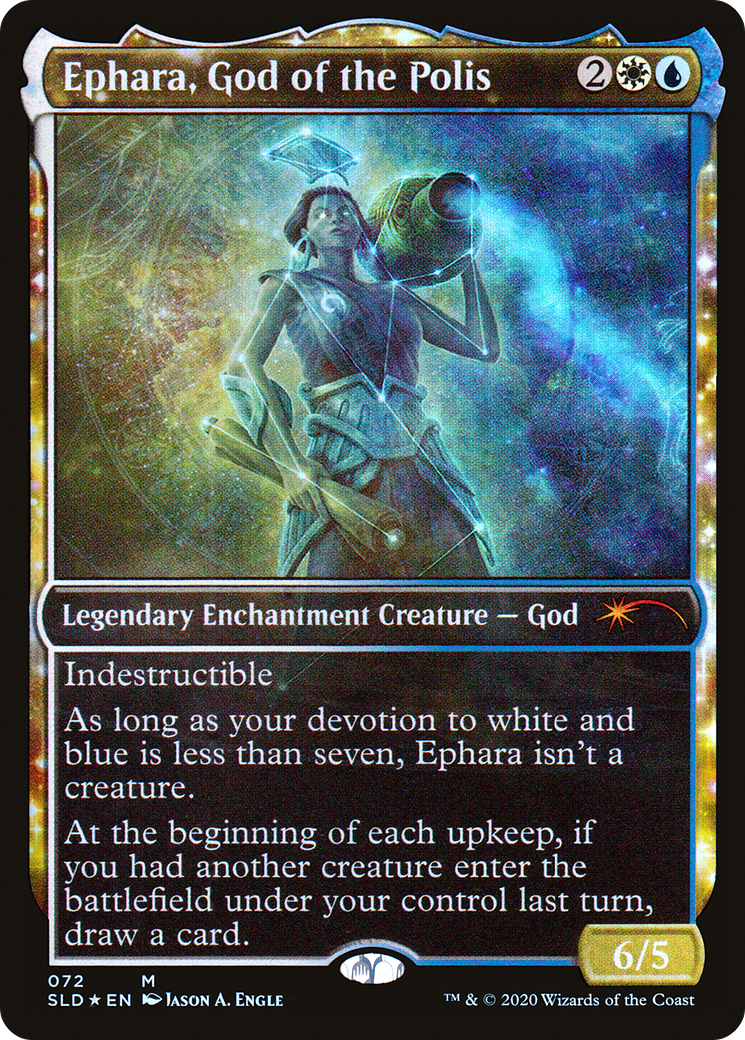 Image of Ephara, God of the Polis (SLD-072) - Secret Lair Drop: (enchantment, Showcase) Foil