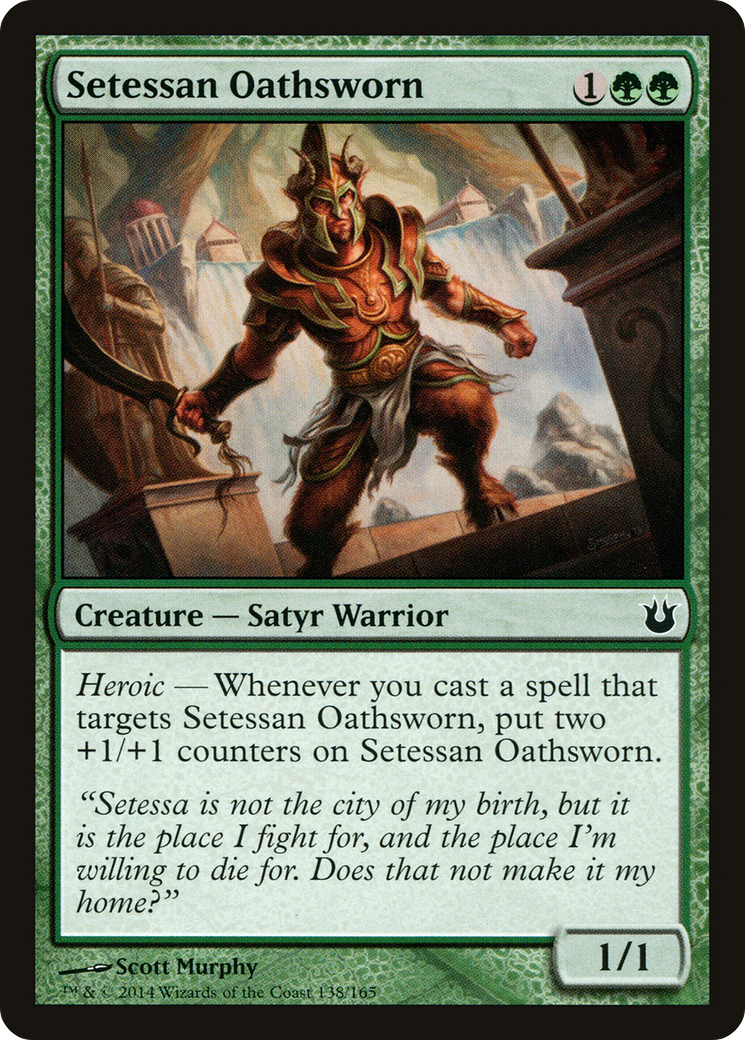 Image of Setessan Oathsworn (BNG-138) - Born of the Gods Foil