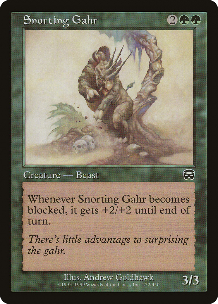 Image of Snorting Gahr (MMQ-272) - Mercadian Masques Foil