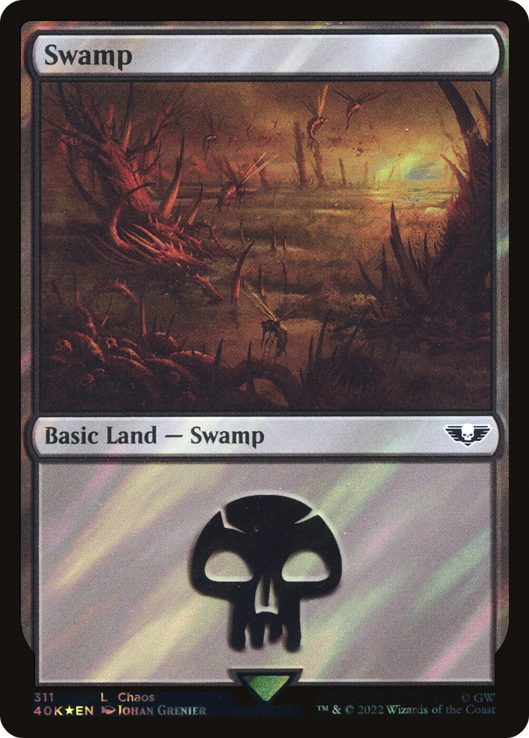 Image of Swamp (311) (Surge Foil) (40K-311) - Warhammer 40,000 Commander Foil