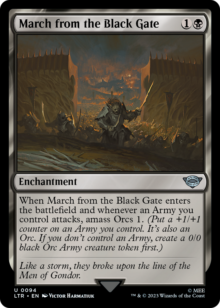Image of March from the Black Gate (LTR-094) - The Lord of the Rings: Tales of Middle-earth Foil