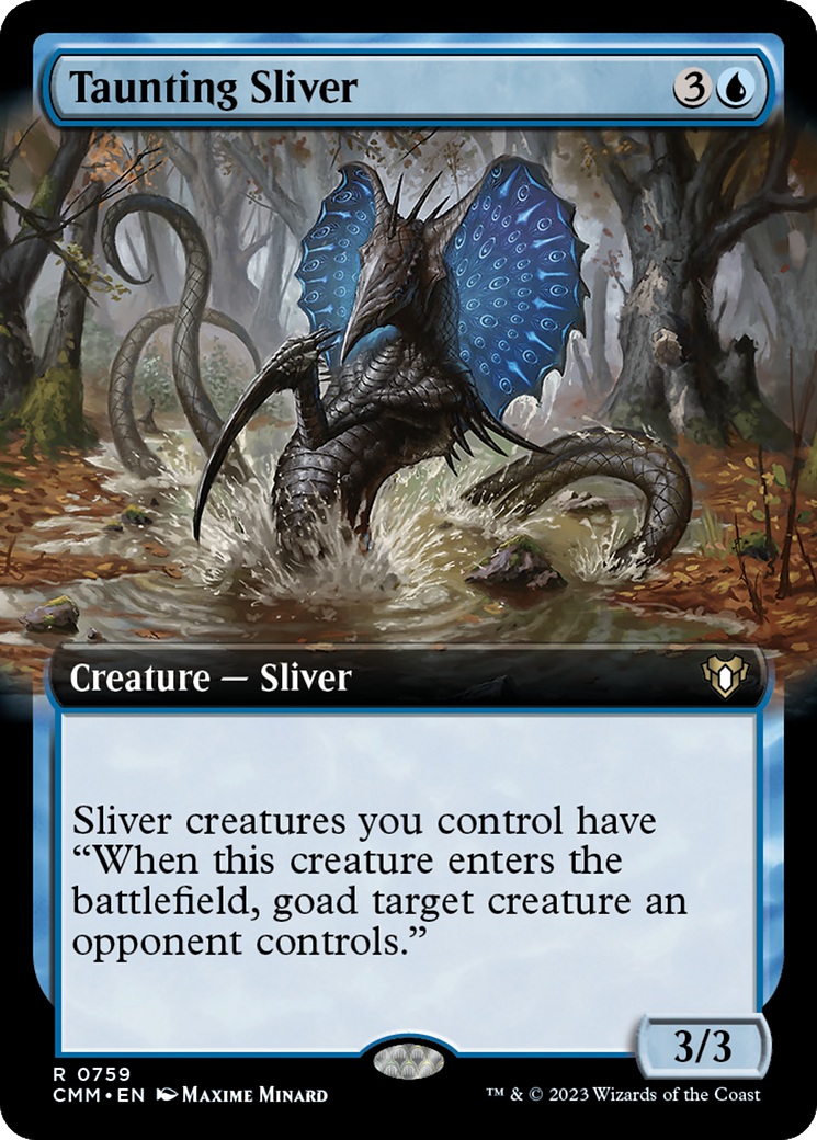 Image of Taunting Sliver (Extended Art) (CMM-759) - Commander Masters: (Extended Art)