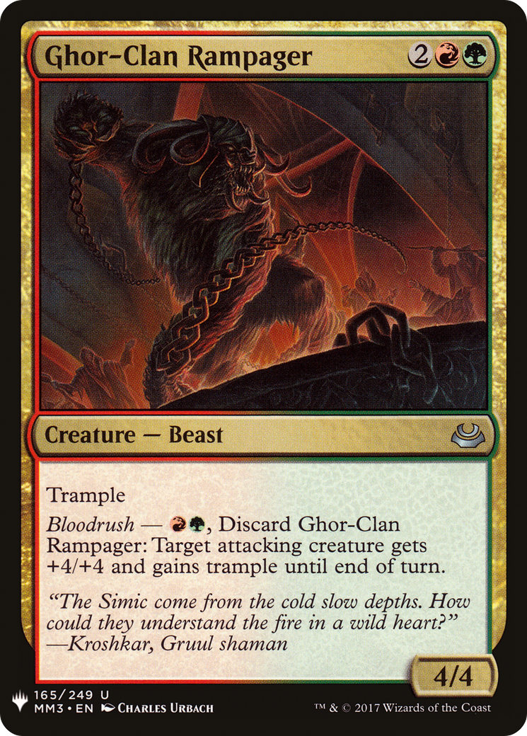 Image of Ghor-Clan Rampager (LIST-MM3-165) - The List