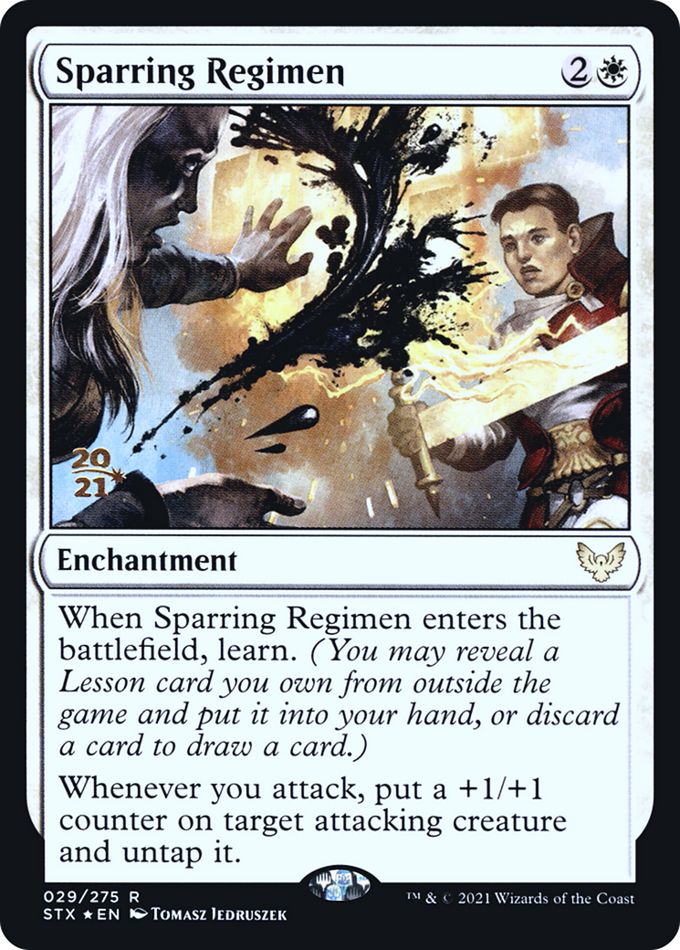 Image of Sparring Regimen (PRE-029) - Strixhaven: School of Mages Promos Foil