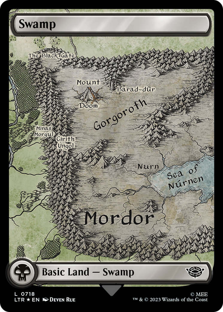 Image of Swamp (0718) (Surge Foil) (LTR-718) - The Lord of the Rings: Tales of Middle-earth Foil