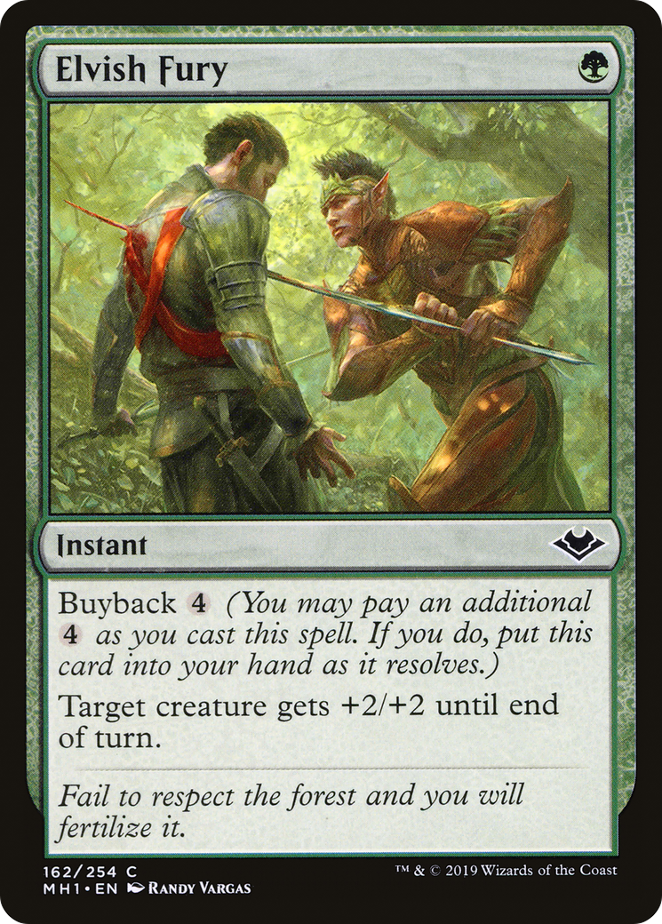 Image of Elvish Fury (MH1-162) - Modern Horizons Foil