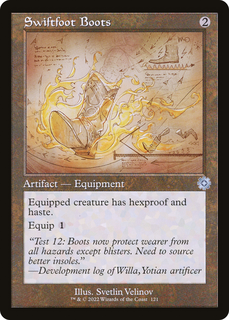 Image of Swiftfoot Boots (Schematic) (BRR-121) - The Brothers' War Retro Artifacts Foil