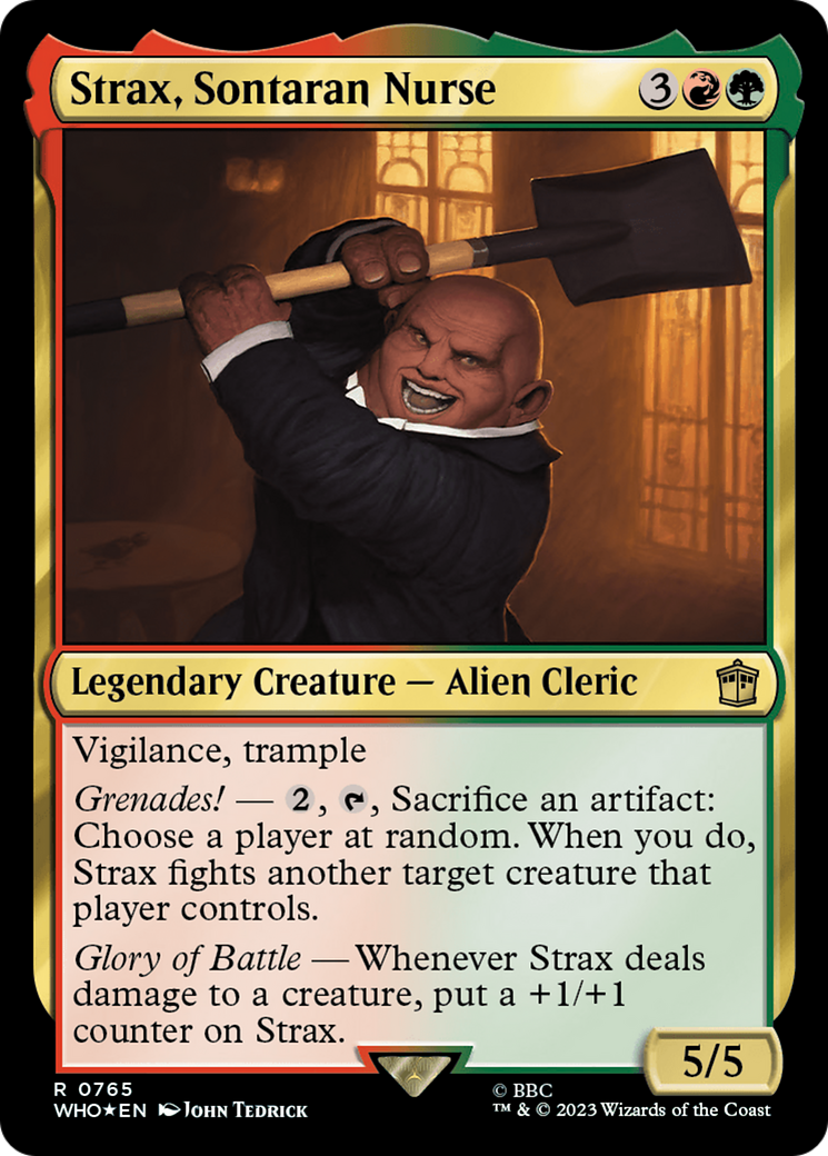 Image of Strax, Sontaran Nurse (Surge Foil) (WHO-765) - Doctor Who Foil