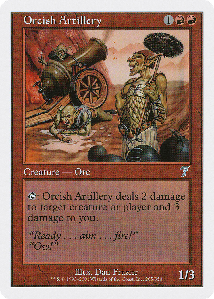 Image of Orcish Artillery (7ED-205) - 7th Edition Foil