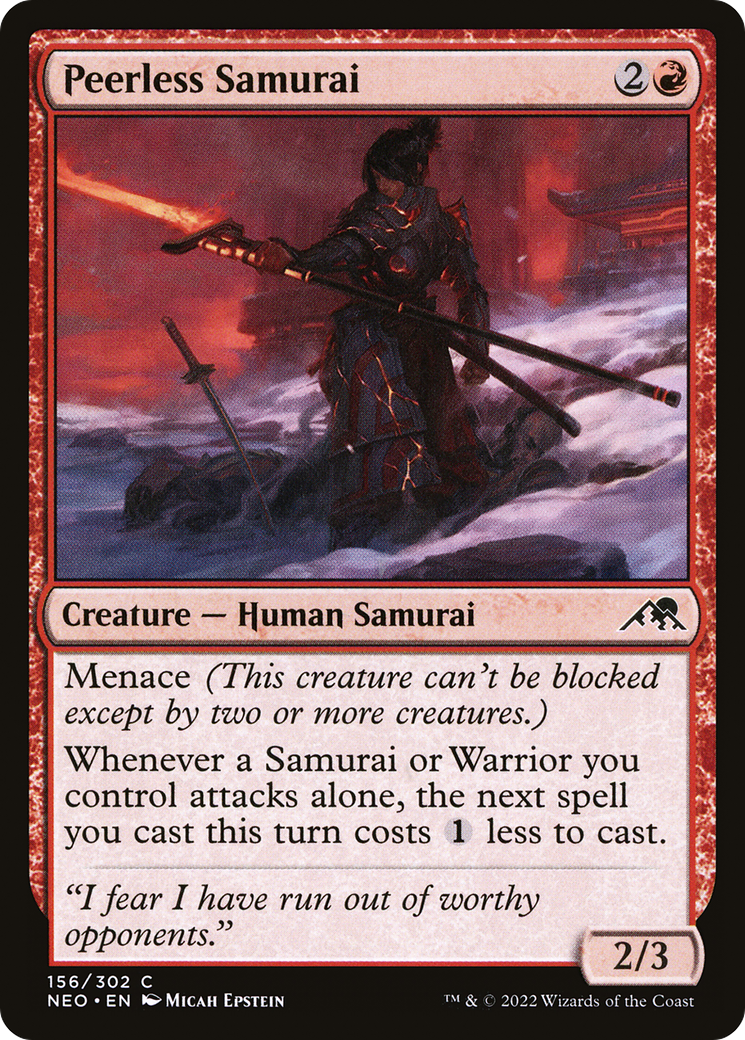 Image of Peerless Samurai (NEO-156) - Kamigawa: Neon Dynasty
