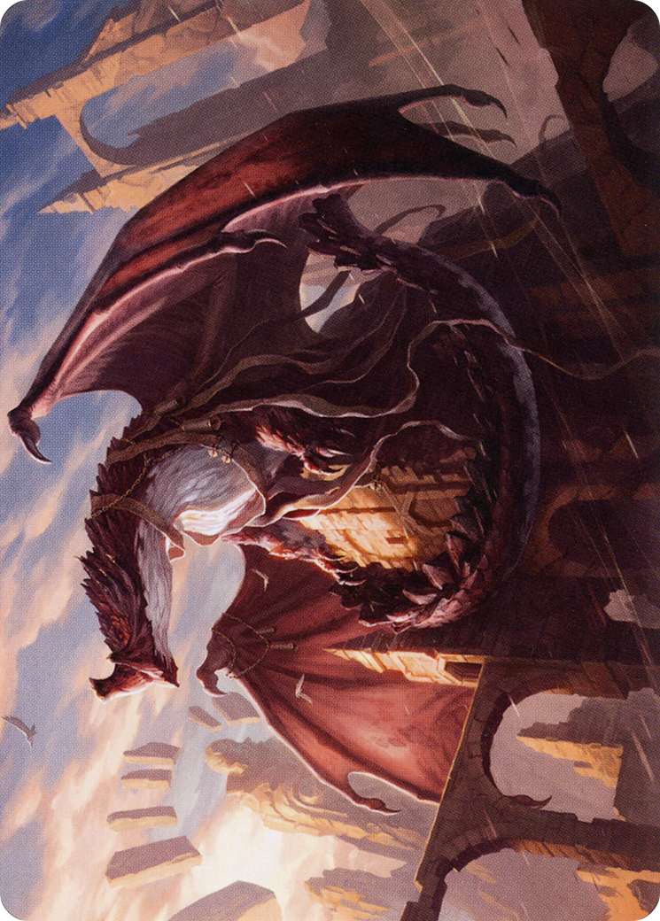 Image of Velomachus Lorehold // Velomachus Lorehold (ASTX-061) - Strixhaven Art Series (Borderless) Foil