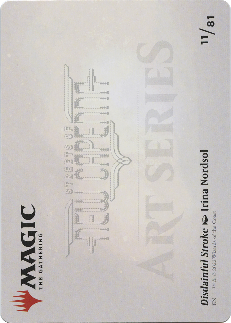Image of Disdainful Stroke // Disdainful Stroke (ASNC-011) - New Capenna Art Series (Borderless) Foil