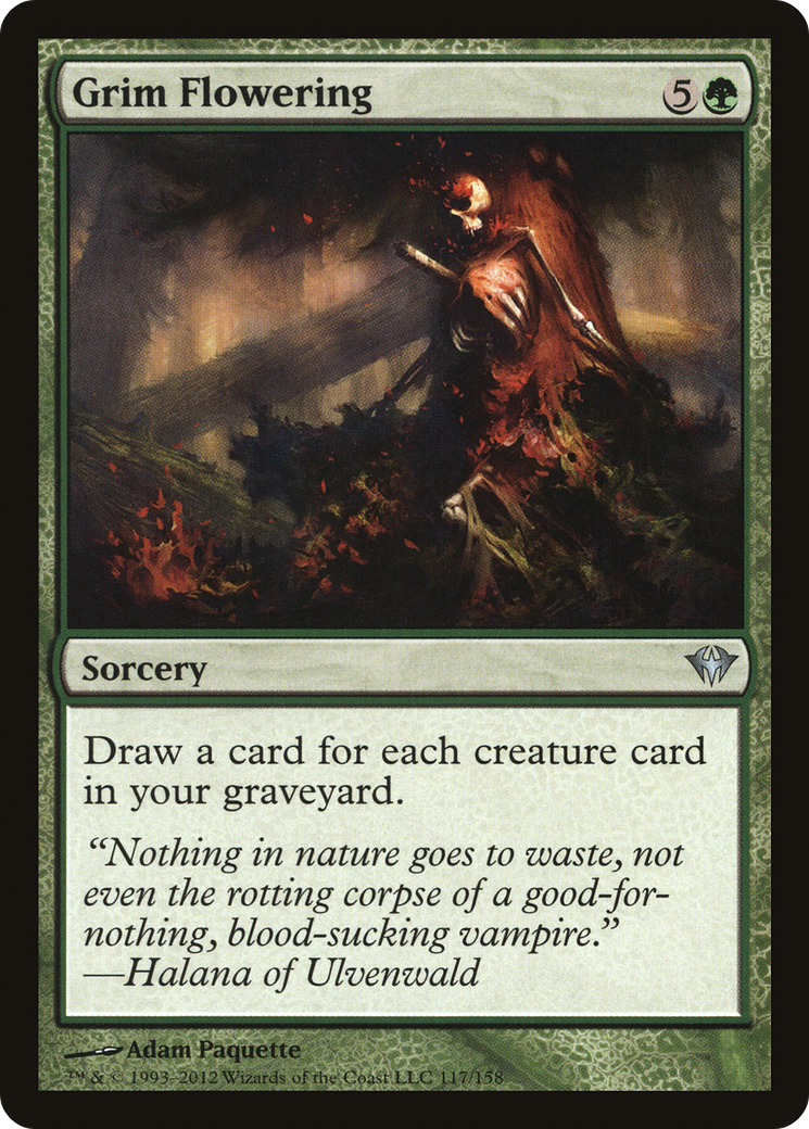 Image of Grim Flowering (DKA-117) - Dark Ascension Foil
