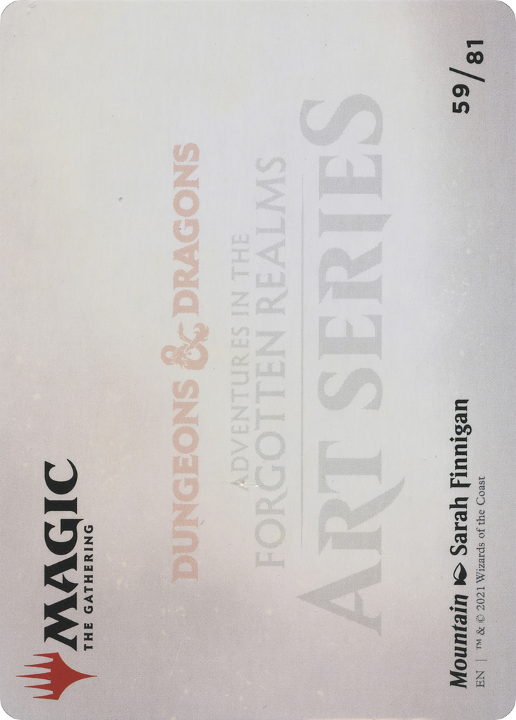 Image of Mountain // Mountain (AAFR-059) - Adventures in the Forgotten Realms Art Series (Borderless)