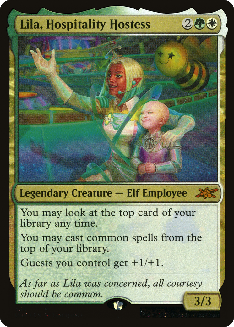 Image of Lila, Hospitality Hostess (Galaxy Foil) (UNF-456) - Unfinity Foil
