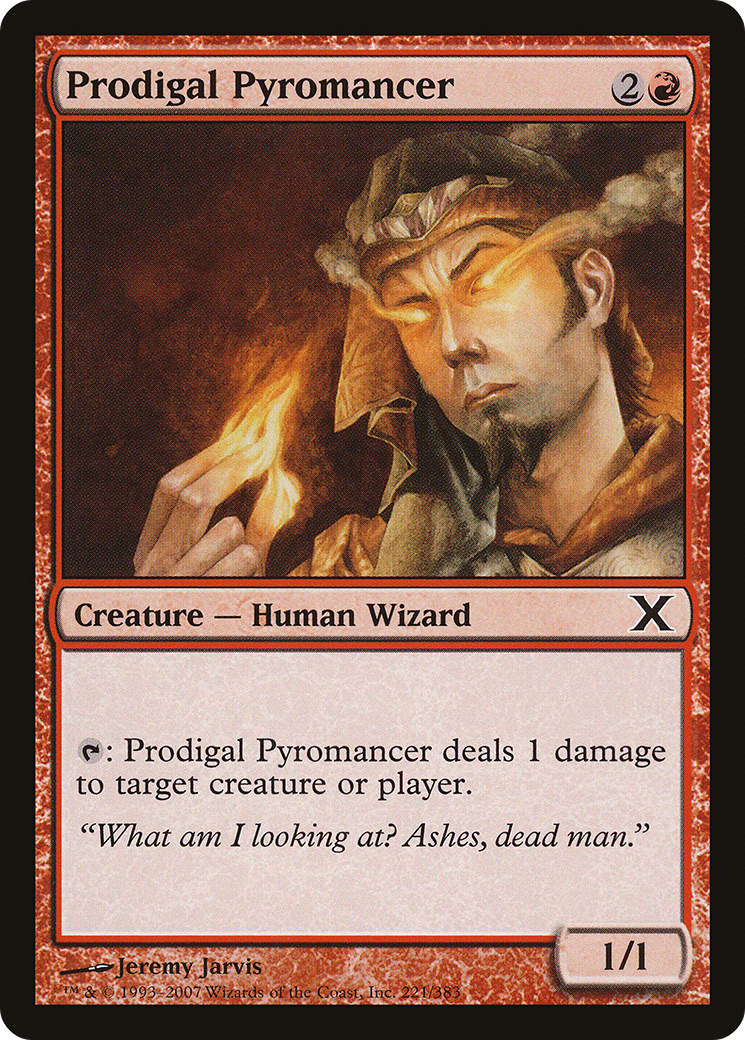 Image of Prodigal Pyromancer (10E-221) - Tenth Edition Foil