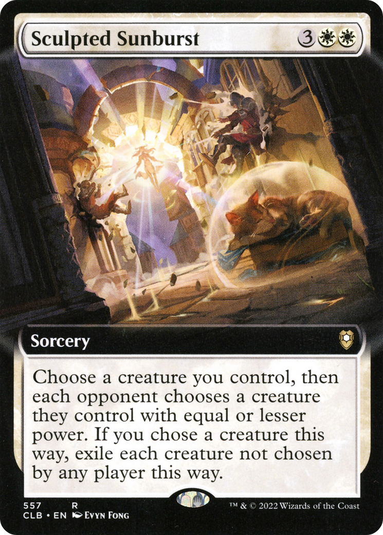 Image of Sculpted Sunburst (Extended Art) (CLB-557) - Commander Legends: Battle for Baldur's Gate: (Extended Art) Foil