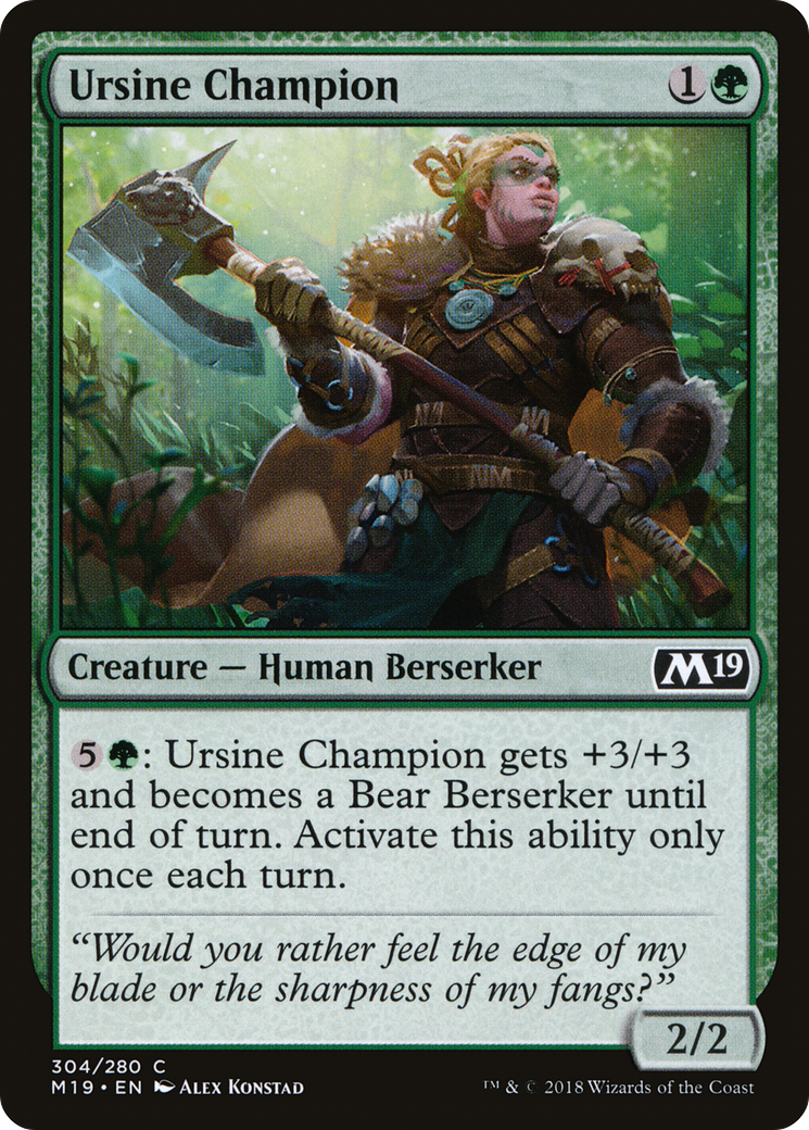 Image of Ursine Champion (M19-304) - Core Set 2019