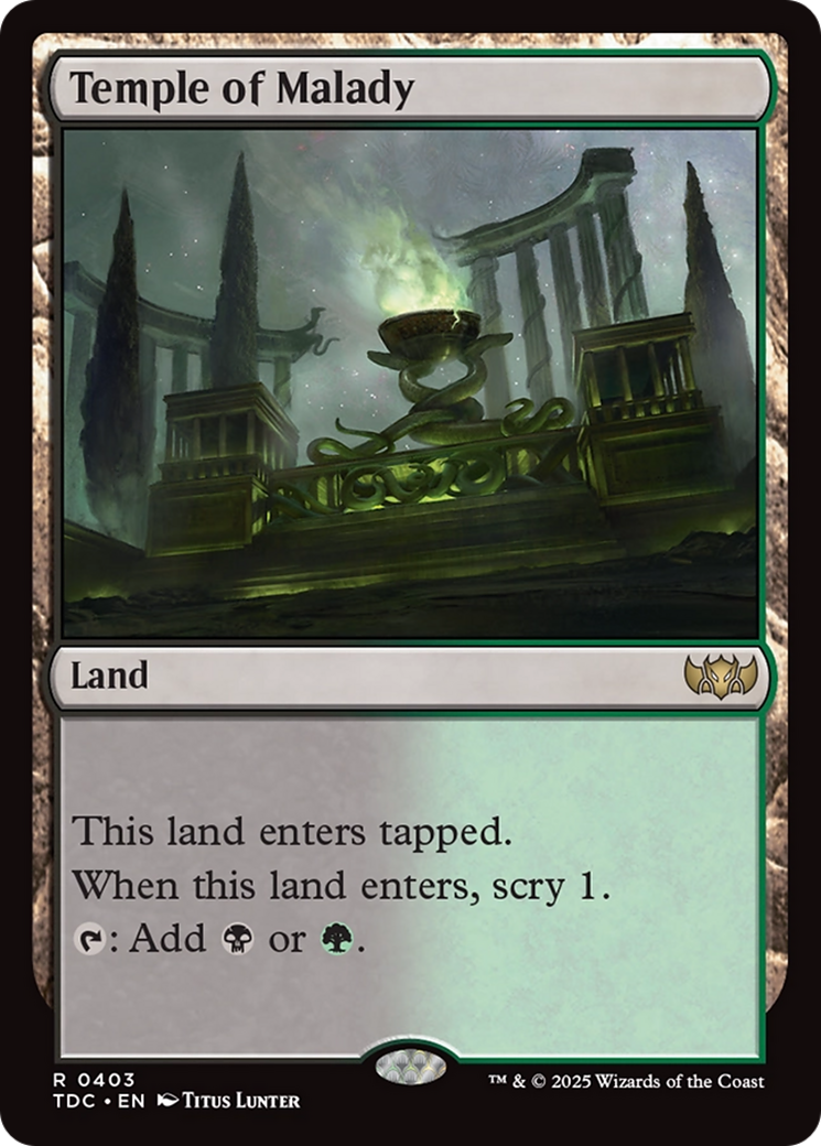 Image of Temple of Malady (TDC-403) - Commander: Tarkir: Dragonstorm