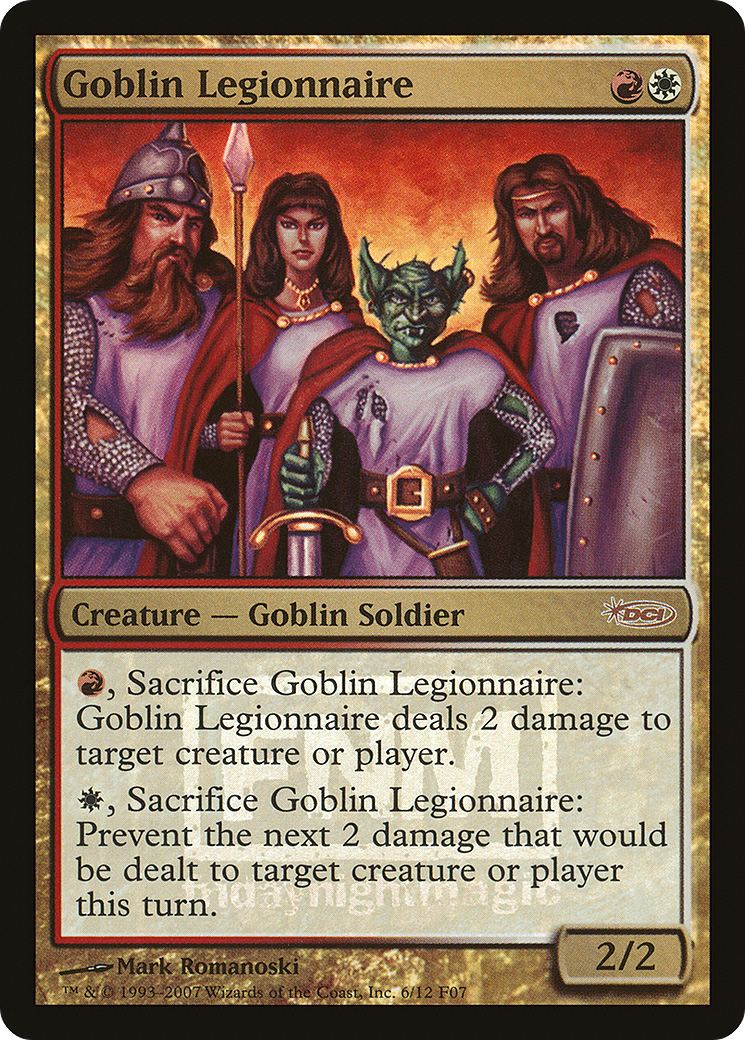 Image of Goblin Legionnaire (FNM-) - Friday Night Magic 2007 Foil
