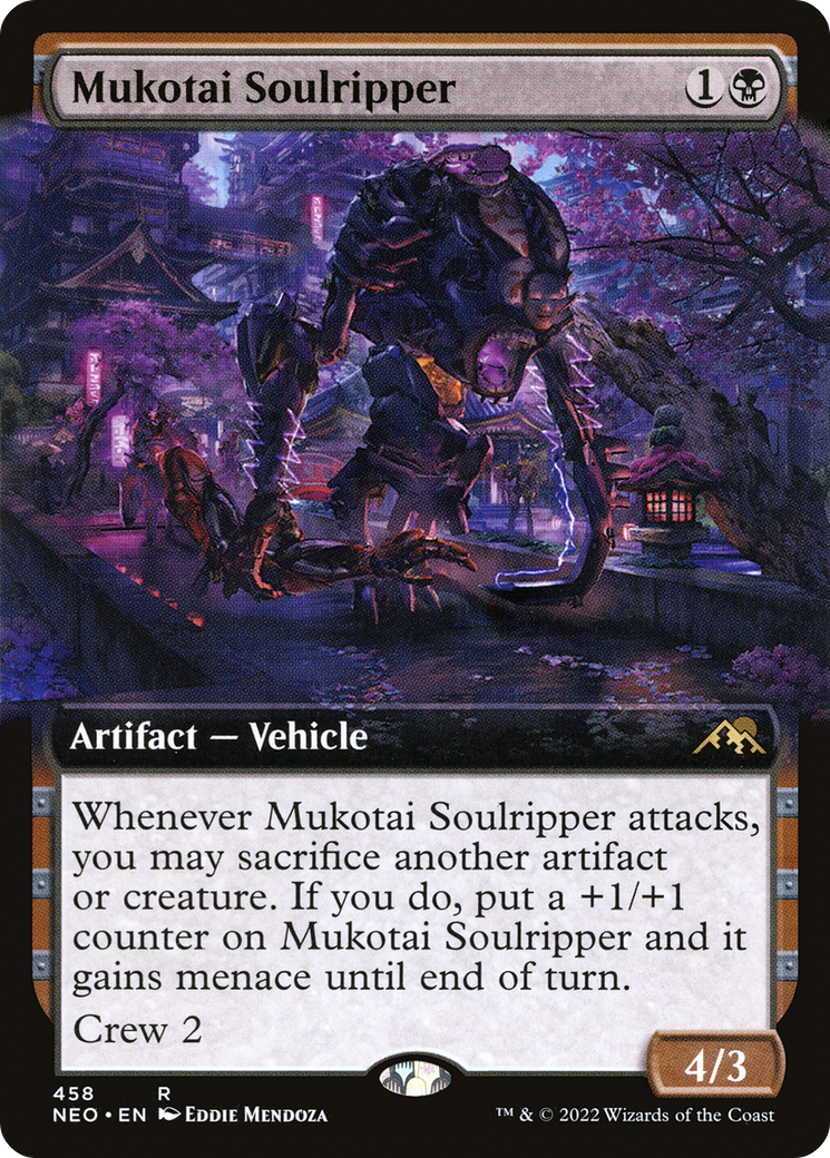Image of Mukotai Soulripper (Extended Art) (NEO-458) - Kamigawa: Neon Dynasty: (Extended Art)