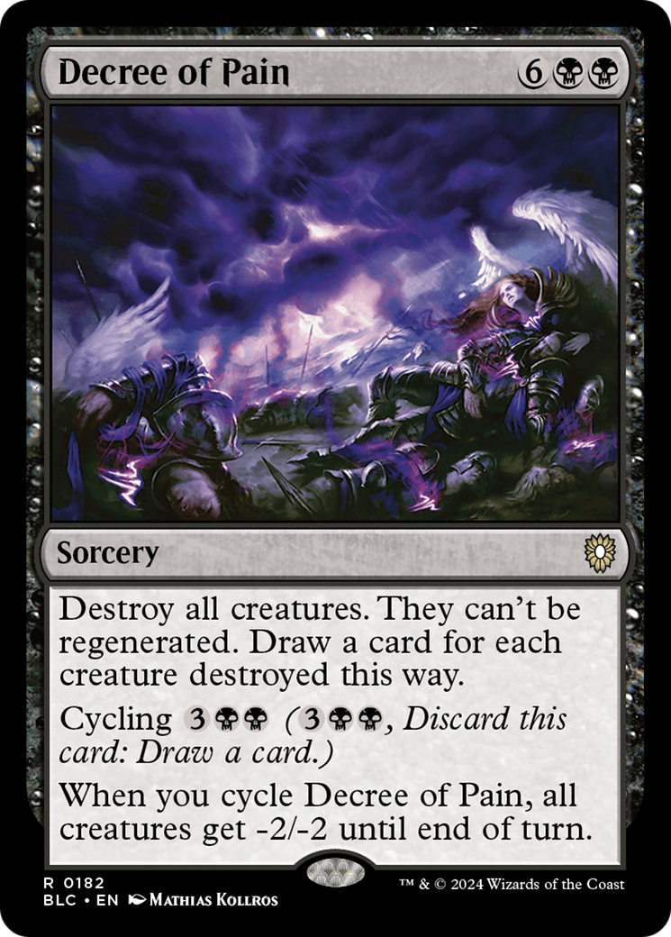 Image of Decree of Pain (BLC-182) - Bloomburrow Commander