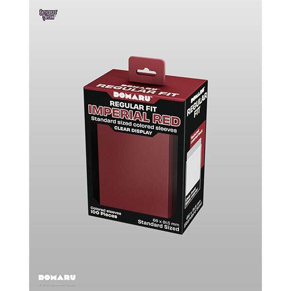 Image of Card Sleeves: Standard DOMARU Regular Fit- Imperial Red (100 ct.)