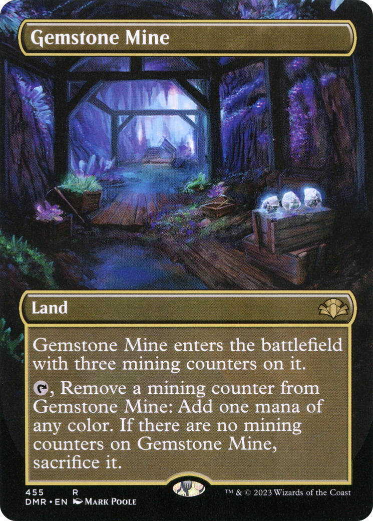 Image of Gemstone Mine (Borderless) (DMR-455) - Dominaria Remastered (Borderless) Foil