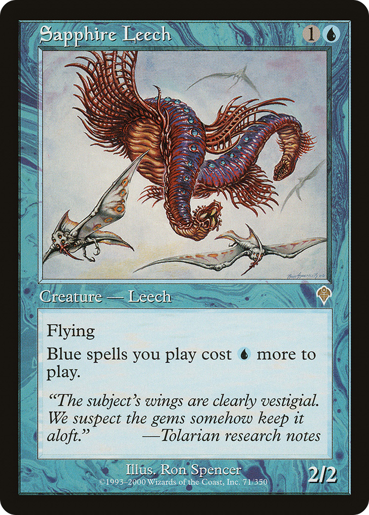 Image of Sapphire Leech (INV-071) - Invasion Foil