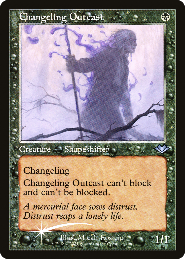 Image of Changeling Outcast (Retro Frame) (MH1-012) - Modern Horizons 1 Timeshifts Etched Foil