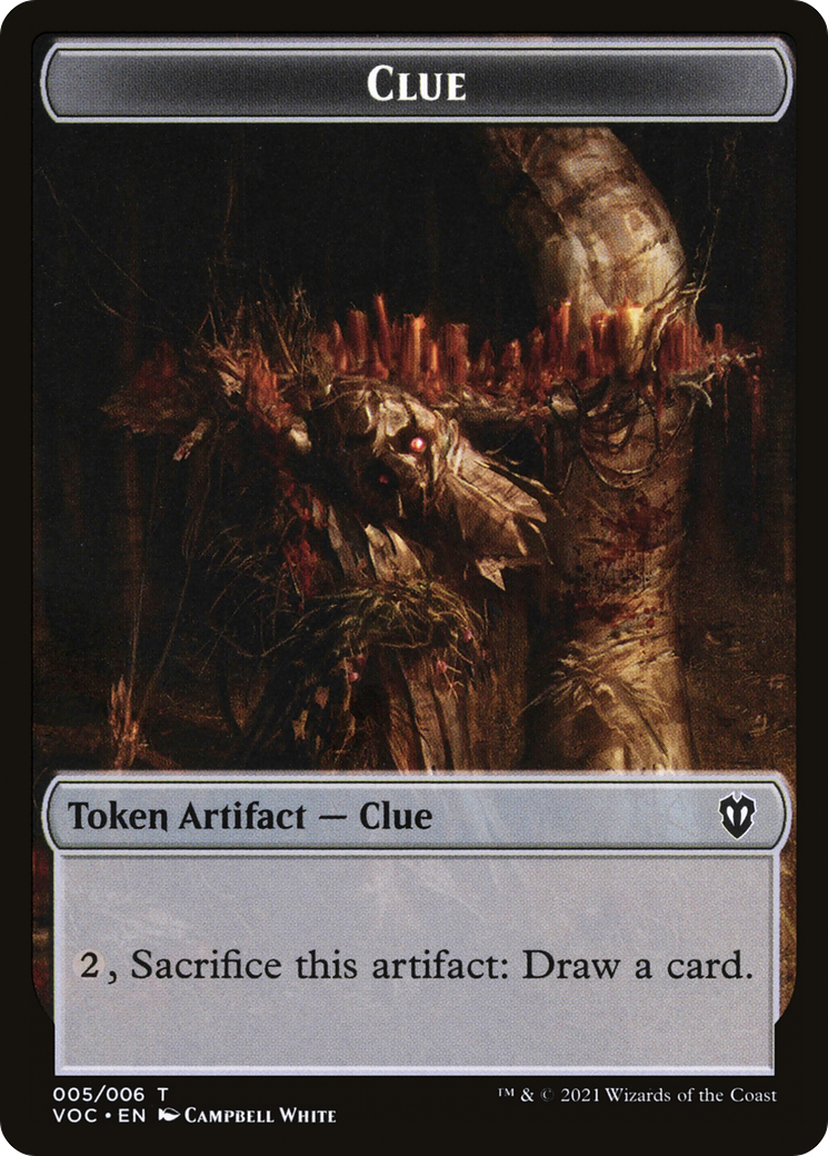 Image of Clue (TVOC-005) - Crimson Vow Commander Tokens