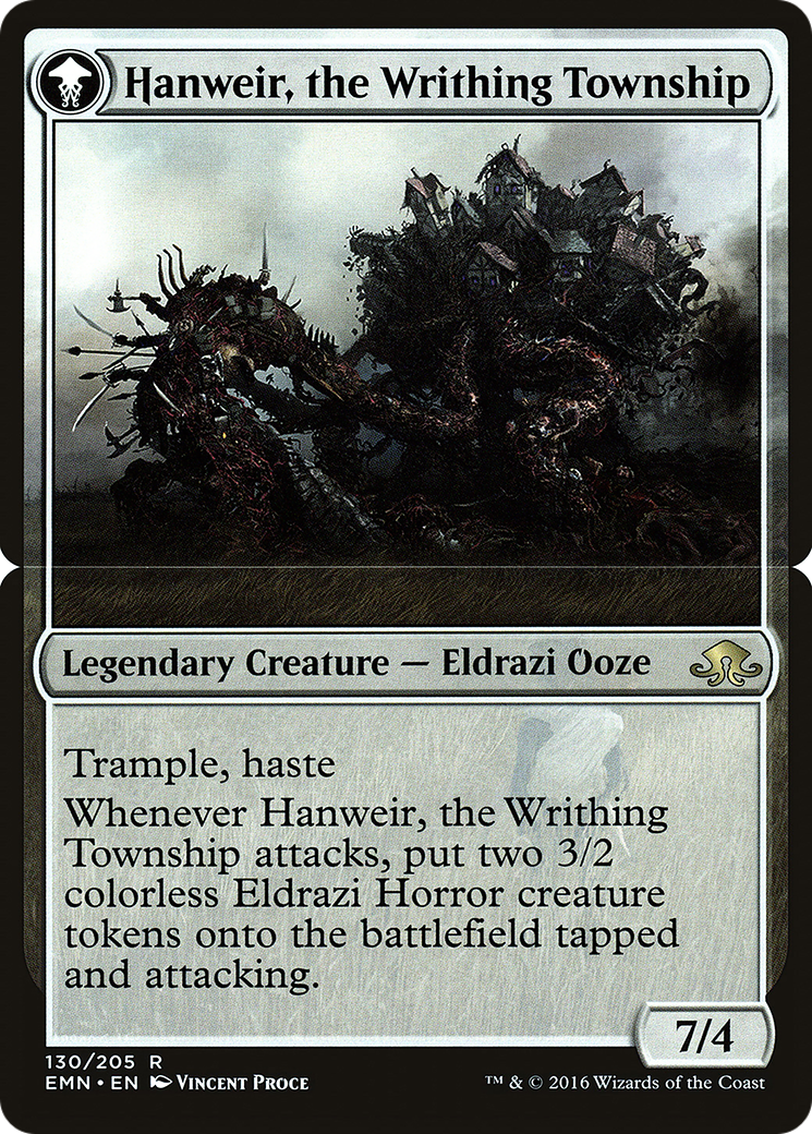 Image of Hanweir, the Writhing Township (PEMN-130BS) - Eldritch Moon Promos: (mooneldrazidfc) Foil
