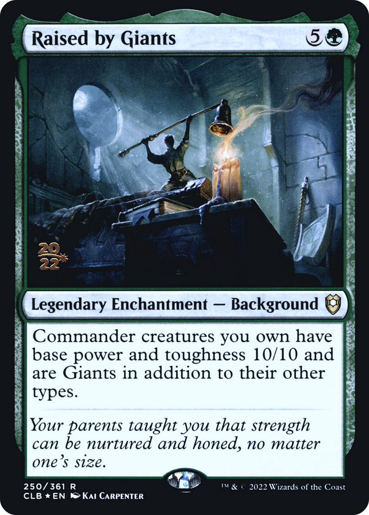 Image of Raised by Giants (PRE-250) - Battle for Baldur's Gate Promos Foil