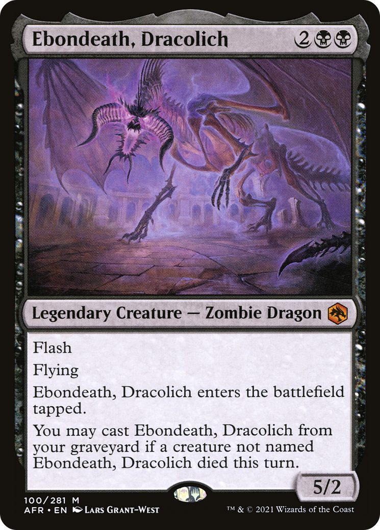 Image of Ebondeath, Dracolich (AFR-100) - Adventures in the Forgotten Realms Foil