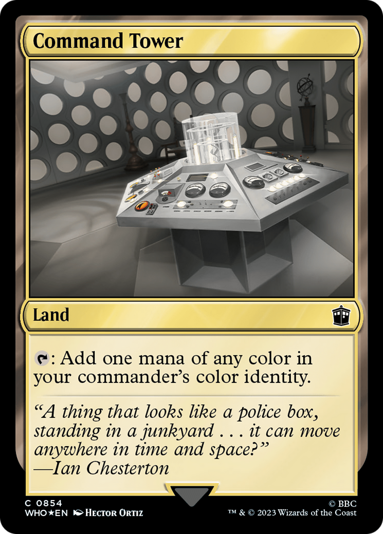 Image of Command Tower (0854) (Surge Foil) (WHO-854) - Doctor Who Foil