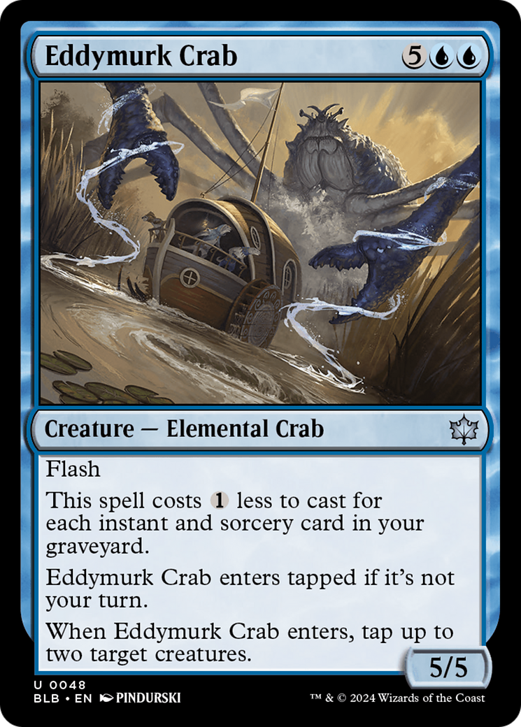 Image of Eddymurk Crab (BLB-048) - Bloomburrow Foil